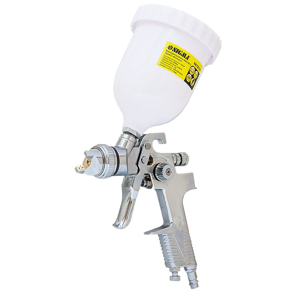 Sigma Краскораспылитель HVLP Ø1.3мм 140-280л/мин 3бар в/б 600мл (пласт) хром SIGMA (6812131) Коломыя - изображение 8
