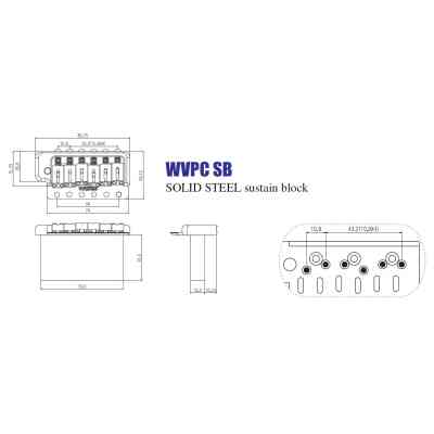 Бридж для гитары Paxphil WVPСSB Chrome Винница