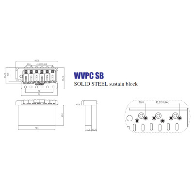 Бридж для гитары Paxphil WVPСSB Chrome Винница - изображение 2