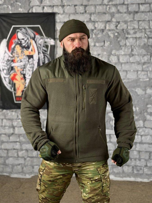 Тактическая флисовка ЛЮКС   karma oliva ВТ6443 Одесса - изображение 2