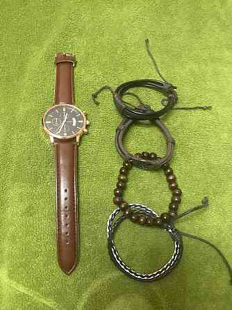 Годинник чоловічий GENEVA Original brown + браслети Київ
