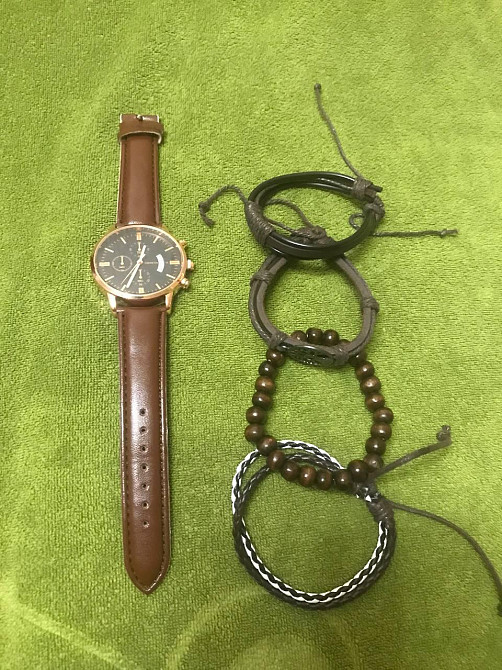 Часы мужские GENEVA Original brown + браслеты Киев - изображение 6