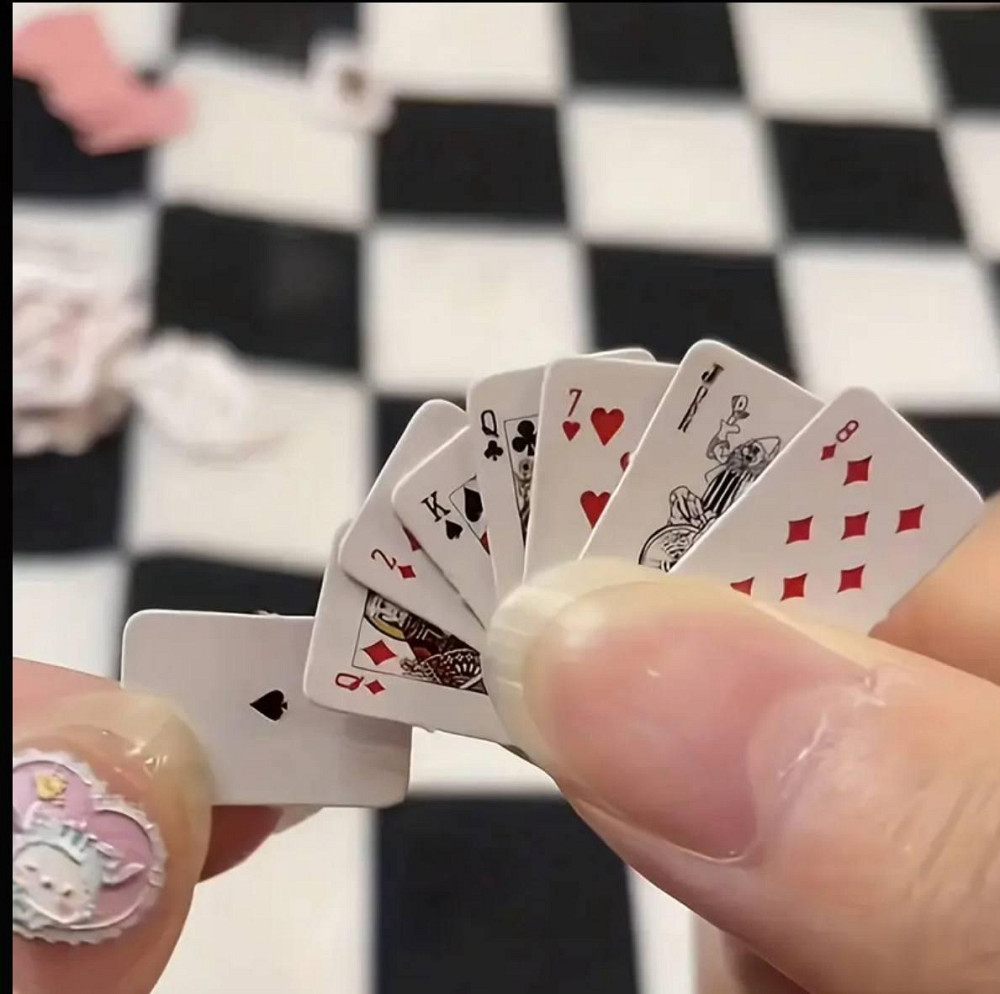 Миниатюрные игральные карты – набор 54 шт Киев - изображение 1