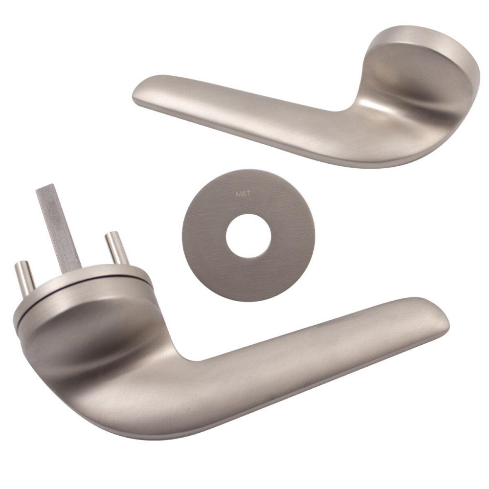 Дверная ручка на розете M&T Down 147254 SNi-grindedi никель матовый брошенный R ф/с Киев - изображение 3