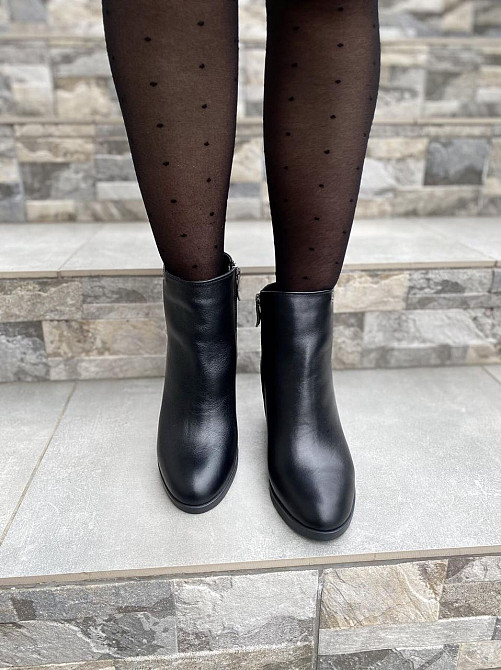 Жіночі черевики YDG-bellini чорні натуральна шкіра висота каблука 7см розмір 36 (2023) Коломия - фото 6