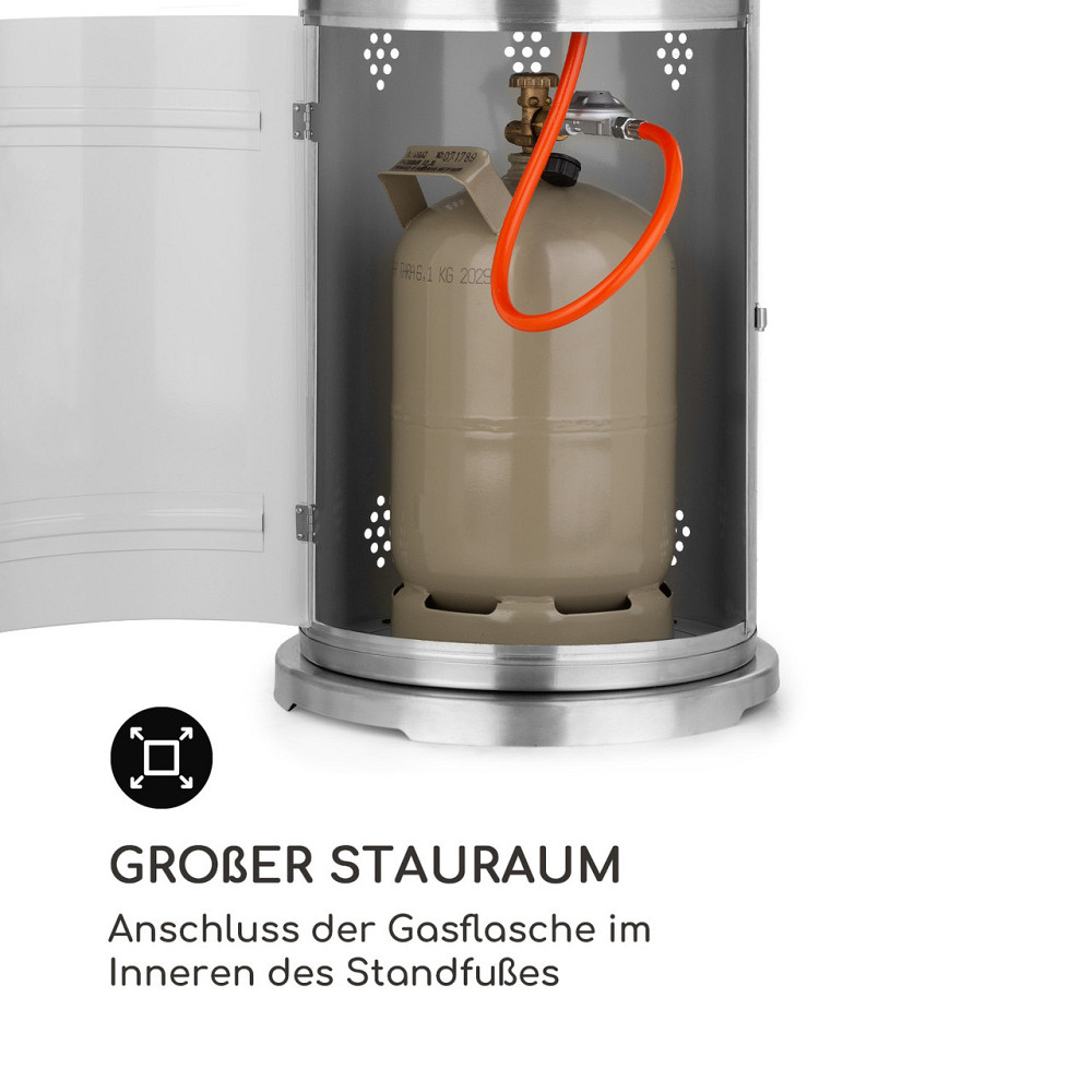 Нагрівач для патіо Lavastone 30 000 БТЕ / 8,8 кВт загартоване скло сталь сріблястий (Німеччина, читати Рівне - фото 6