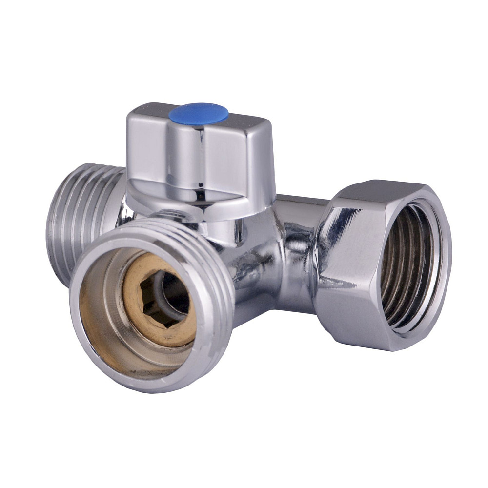 Кран кульовий для пральної машини SOLOMON 1/2″х3/4″х1/2″ A7053 Тернопіль - фото 1