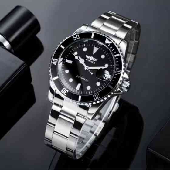 Годинник чоловічий механічний наручний Winner Basel Deluxe (2 ремінці) Київ