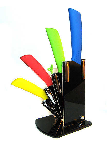 Набір керамічних ножів на підставці Київ - фото 3