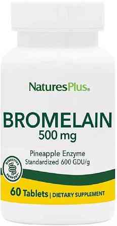 Бромелайн Nature's Plus  Bromelain 500 мг 60 таб Київ