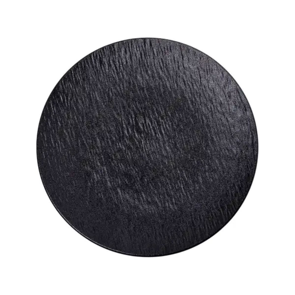 Тарілка сервірувальна порцелянова 25 см чорна HP-7-727 Коломия - фото 1