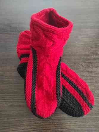 Домашние комнатные теплые  тапочки-носки ручной работы, удобные, теплые топ Крохатушка одяг Киев