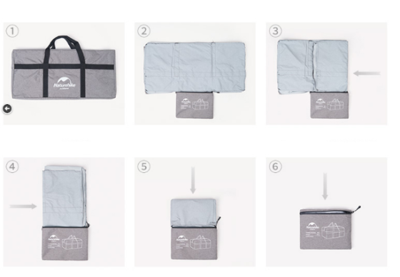 Сумка для зберігання портативна Naturehike NH17S021-L, 100 л, світло-сірий Київ