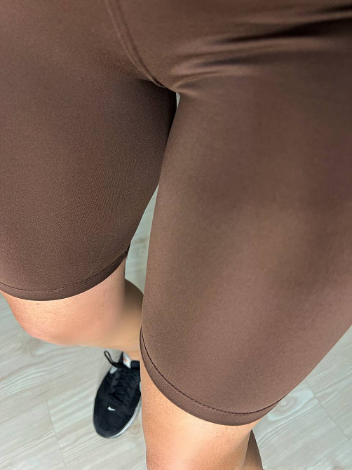 Шорти жіночі Oysho 114 велосипедки з логотипом коричневі, коричневий, L Одеса - фото 4