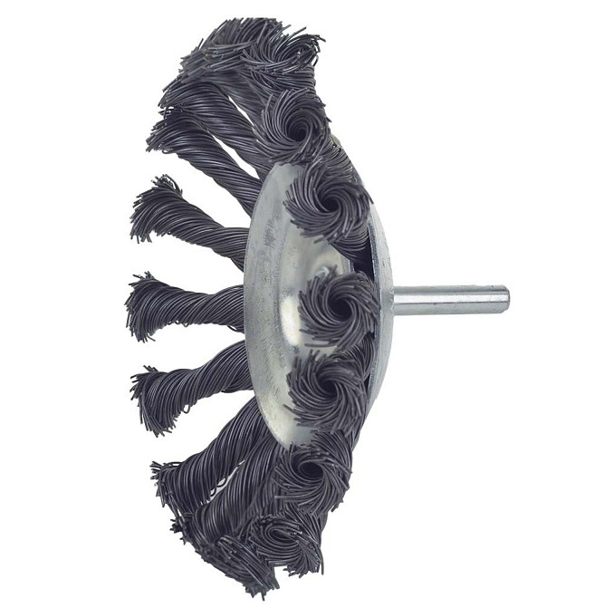 Щетка проволочная конусообразная Ø115мм хвостовик Ø6мм (стальная витая) SIGMA (9025111) Ровно - изображение 2