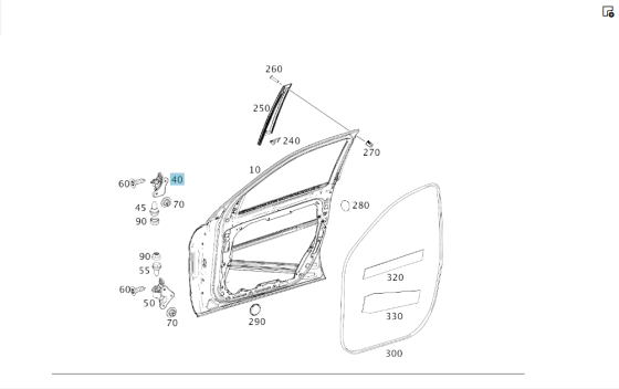 Mercedes-Benz  A2927200237 Петля дверей зверху праворуч GLE Coupe C292 Одеса