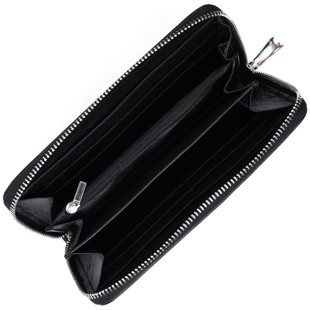 Красивый клатч унисекс на одно отделение из натуральной кожи Черный (ST Leather) Киев - изображение 1