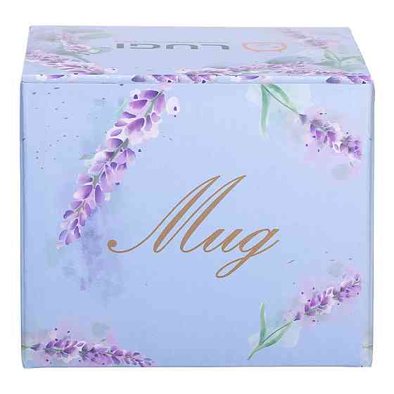 Чашка порцелянова з квітковим принтом 400 (мл) для чаю та кави Біла RX-N240139W Коломыя