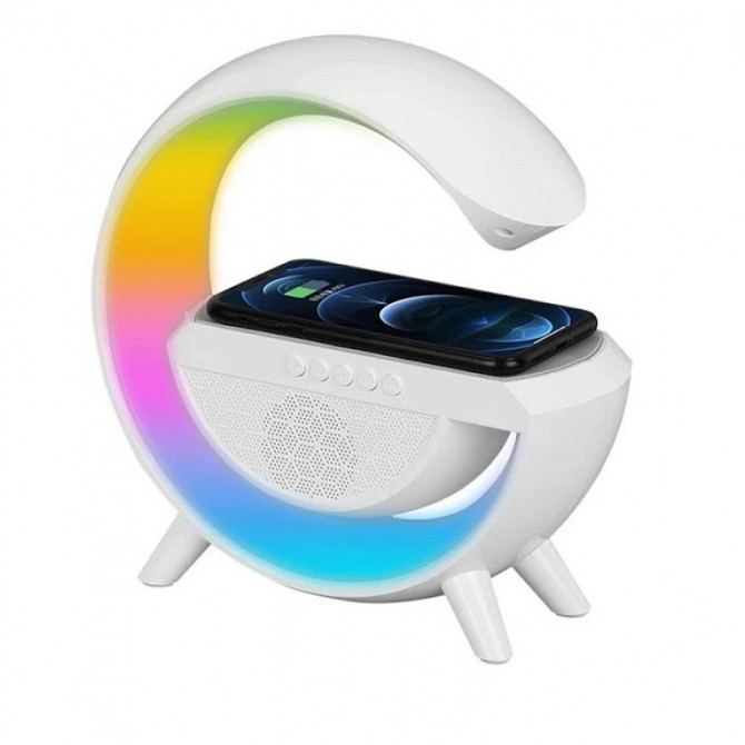 Настольная смарт лампа-ночник 3в1 G-Smart RGB подсветка G-500 USB - TypeC,1200 мАч, microSD, AUX Киев - изображение 3
