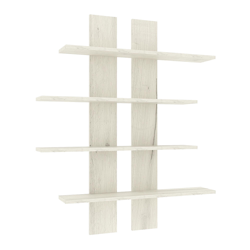 Полиця навісна ПН-6, Дуб Крафт Білий, 910/160/1100 Львів - фото 1