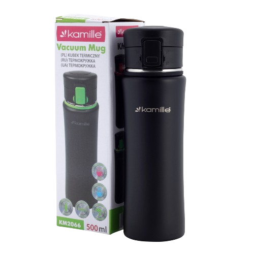 Пляшка спортивна 500мл нержавіюча сталь (мікс) KAMILLE 2066 Житомир - изображение 4