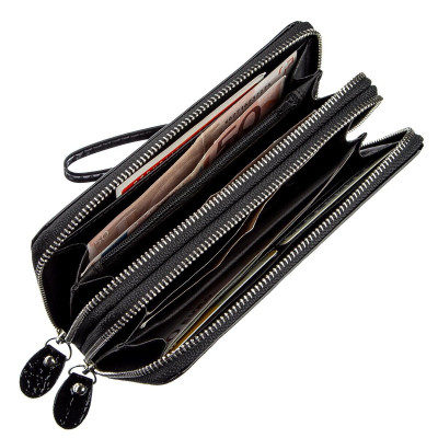 Кошелек Kivi Из экокожи Черный (19026) Винница - изображение 3