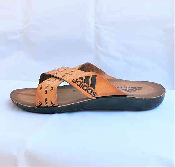 Мужские Шлёпанцы Тапочки Adidas Сланцы Рыжие Адидас ( размеры: 40,41,42,43,44,45) Днепр