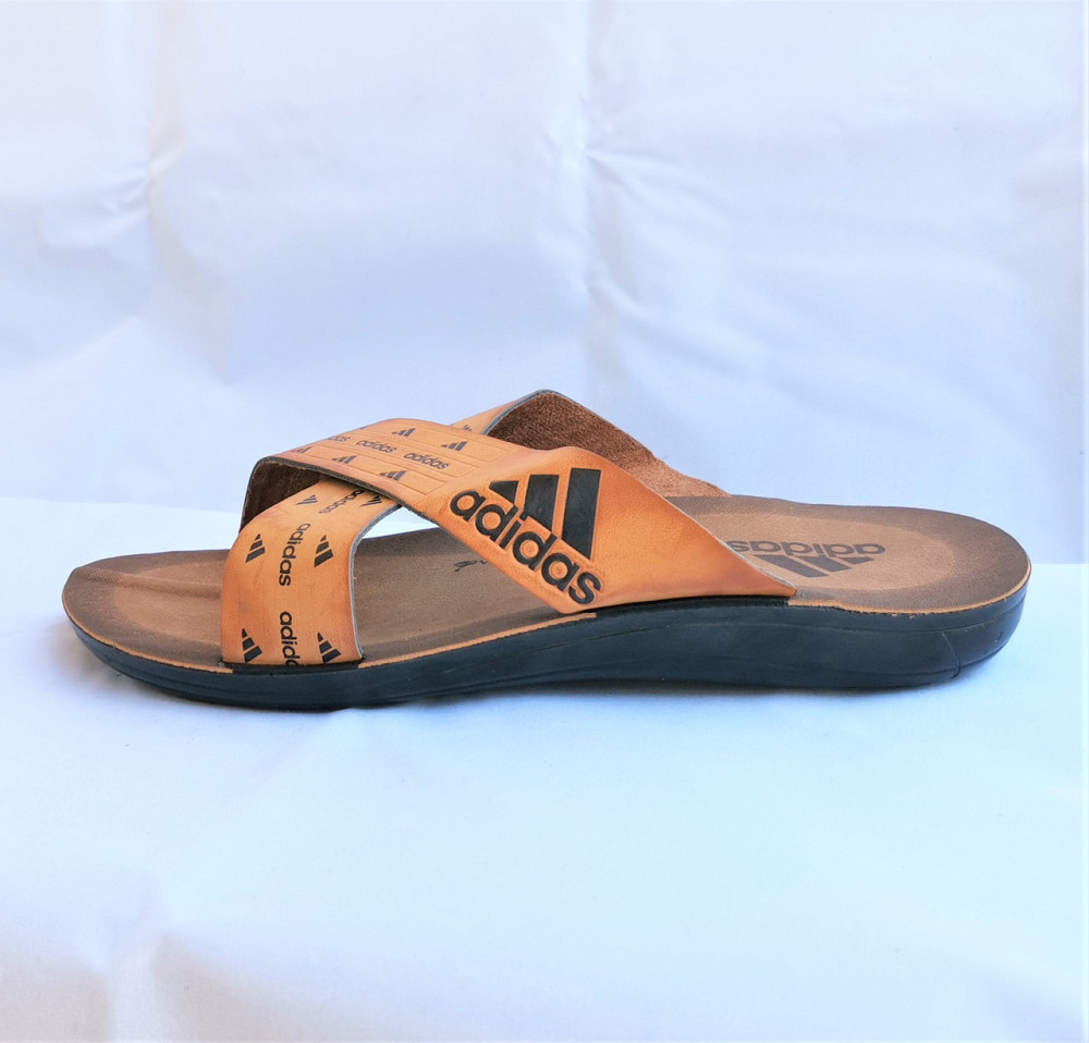 Мужские Шлёпанцы Тапочки Adidas Сланцы Рыжие Адидас ( размеры: 40,41,42,43,44,45) Днепр - изображение 3