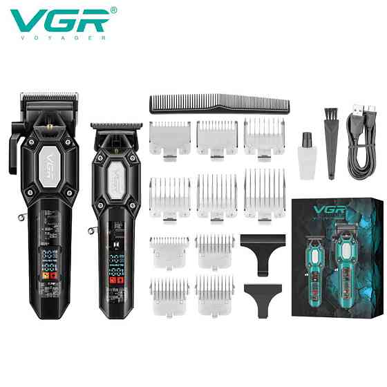 Машинка для стрижки волос головы VGR 2 в 1 VGR V-600 V-900, Электрическая машинка с насадкой для бороды JC-84 Киев