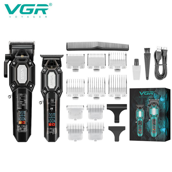 Машинка для стрижки волос головы VGR 2 в 1 VGR V-600 V-900, Электрическая машинка с насадкой для бороды JC-84 Киев - изображение 1