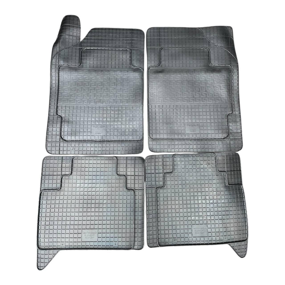 Коврики в салон резиновые универсальные ELEMENT POLYTEP Classic, комплект 4 шт, черные Киев - изображение 1