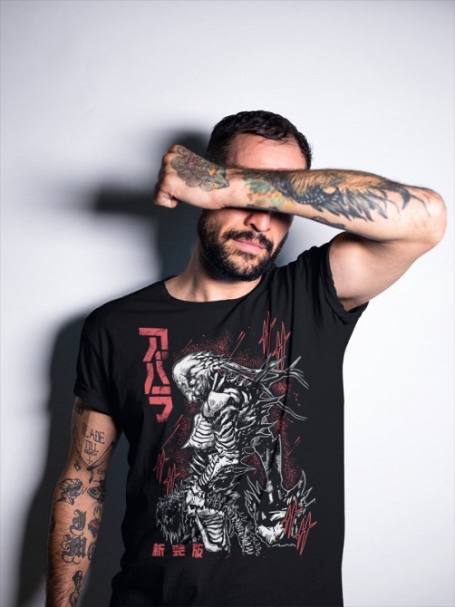 Футболка для мальчика аниме Абара Манга Ангел Деатх оверсайз (рост от 165 до 180 ) Черний AnimeJ0116m Днепр - изображение 3