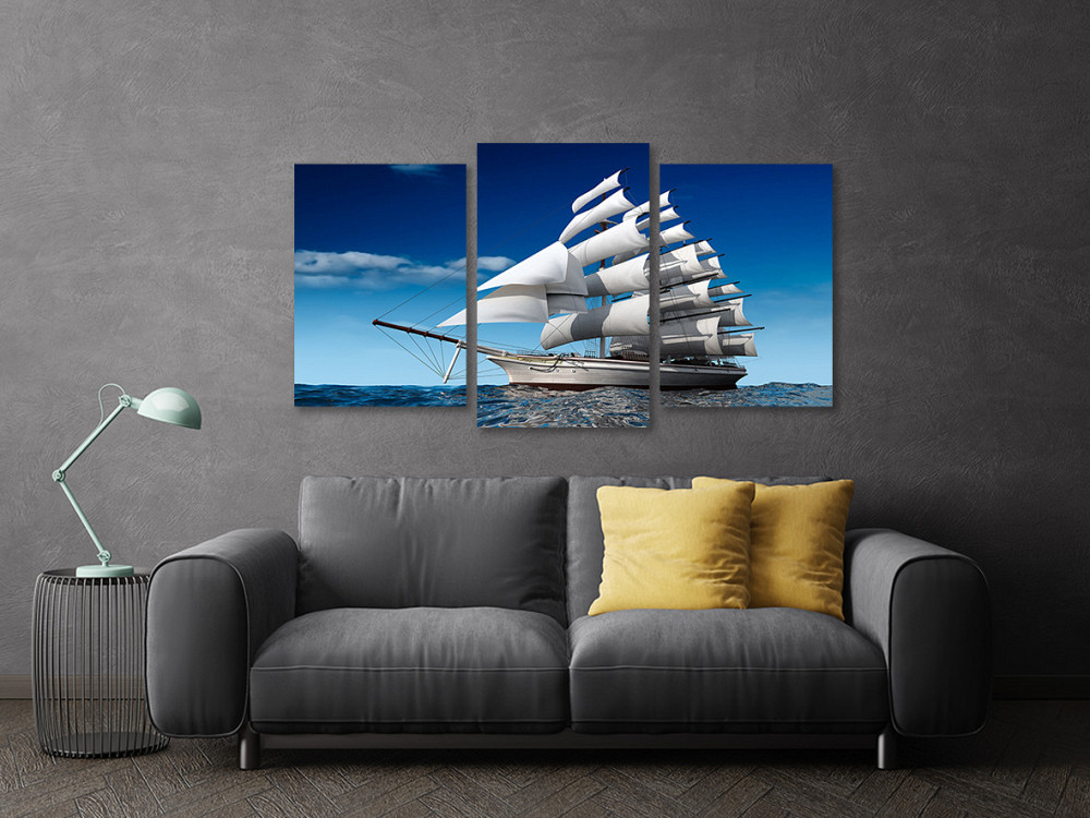 Модульная картина в гостиную / спальню  Корабель білі вітрила   Art-523_3 Киев - изображение 3