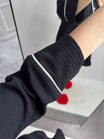 Жіноча муслінова нічна сорочка Чорний M-L Харків