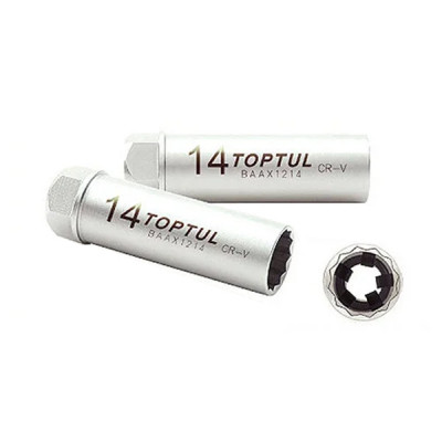 Головка торцевая Toptul 12-гранная свечная 14мм 3/8
