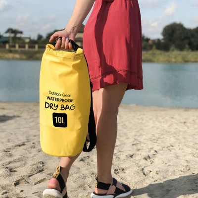 Гермомішок Armorstandart Waterproof Outdoor Gear 10L Yellow (ARM59237) Вінниця - фото 4