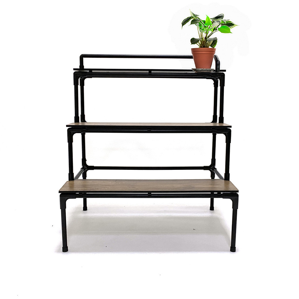 Підставка для квітів та вазонів Malva трирівнева ступінчаста металева чорна Борисполь - изображение 4