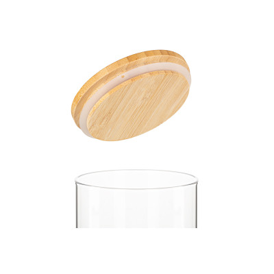 Емкость для сыпучих продуктов Ardesto Fresh стекло, бамбук 760 мл (AR1376BLR) Винница - изображение 5