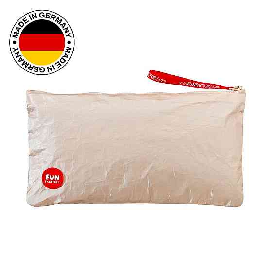 Сумка для секс-игрушек Fun Factory TOYBAG M, золотистая, на молнии, 25x12 см Sex Aura Киев