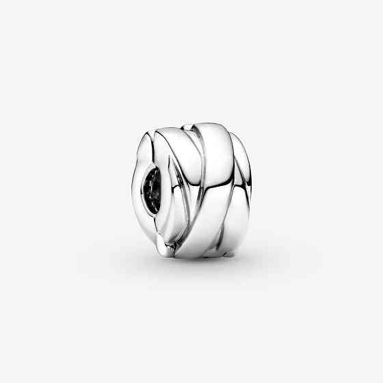 Серебряный шарм Пандора Polished Ribbons ClipMasterSem Киев