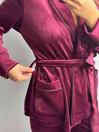 Домашній костюм шаль Бордовий 2XL Харків