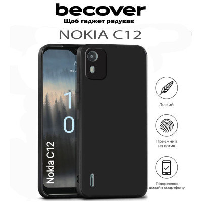 Чехол для мобильного телефона BeCover Nokia C12 Black (711777) Винница - изображение 6