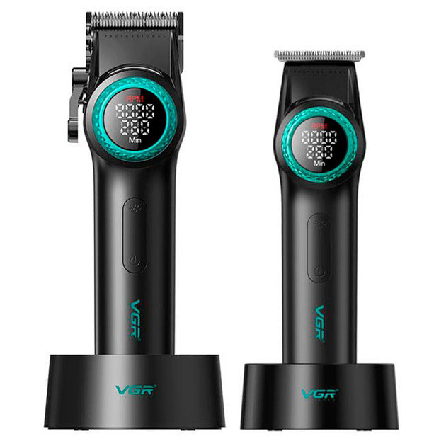 Хороші машинки для стрижки волосся для дому VGR 2 в 1 V-001 V-977 BLACK, Підстригальна машинка PS-18 Київ - фото 1