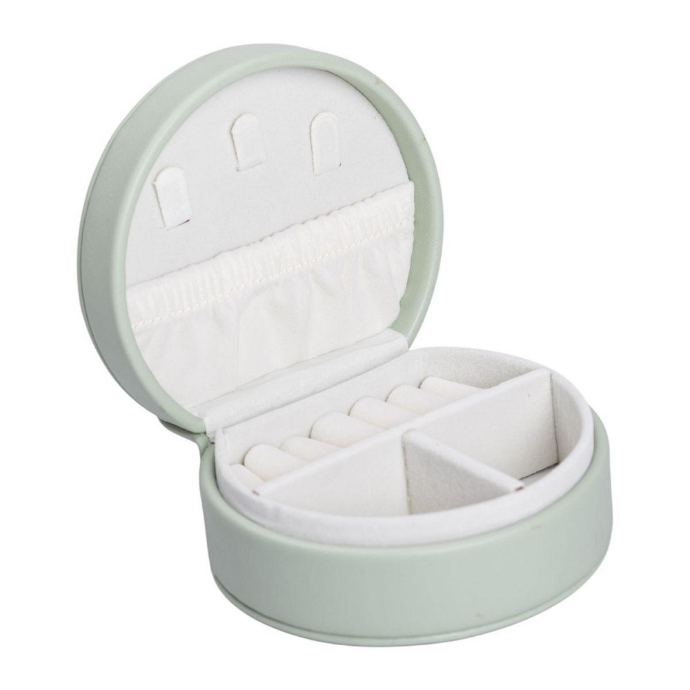 Скринька для прикрас з еко шкіри 10×9×4.5 см ​​органайзер для ювелірних виробів HP-5-31GR Київ - фото 2