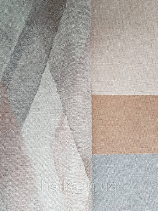 Шпалери вінілові на флізеліні Marburg Shades 0.53х10 смуги зиґзаґ розмиті з ефектом старіння коричневі чорні сірі Київ - фото 3