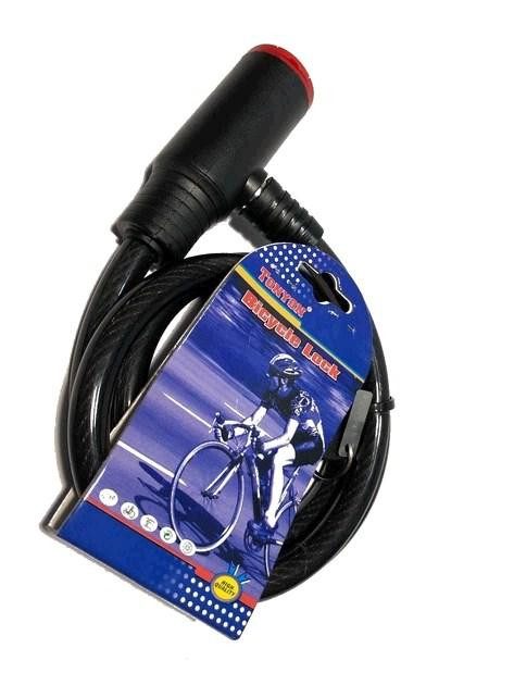 Замок на колесо (трос 1000*12мм) (з ключем) (чорний) Мукачево - фото 1