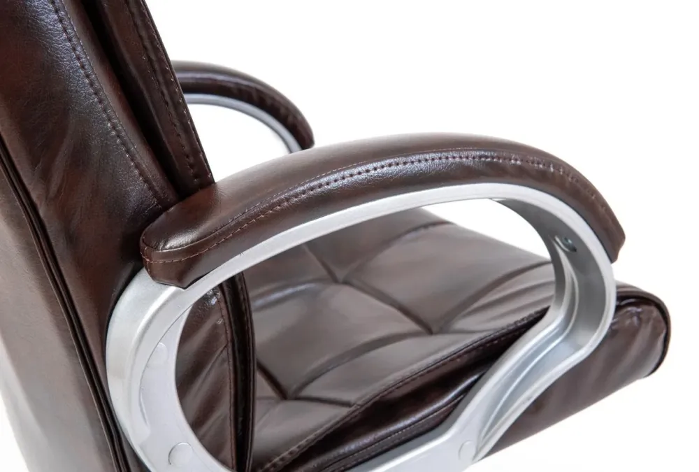 Офисное Кресло Руководителя Richman Arizona Madras Dark Brown Хром М1 Tilt Коричневый Днепр - изображение 8