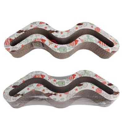 Дряпка (когтеточка) для котов Eastland Волна с кошачьей мятой 49.5х15х7 см (6970115703179) Винница