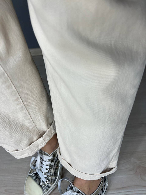 Джинси жіночі A-N 25072 MOM банани талія на резинці з ременем молочні, молочний, M, M, 77 см, 105 см Київ - фото 14