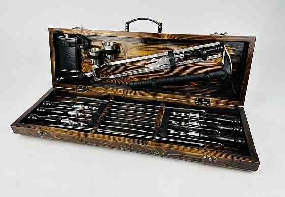 Подарунковий набір шампурів у дерев'яному кейсі BLACK MAX HAPPY DAYS Тернопіль